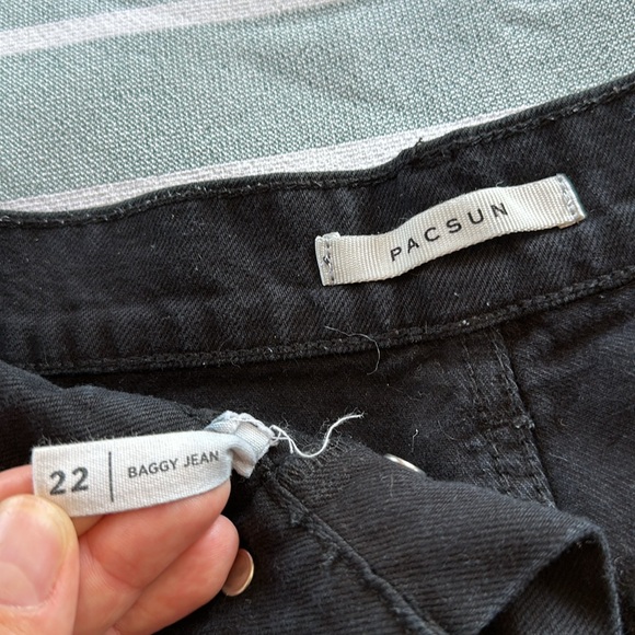 Pac Sun Black Jean Shorts - Picture 2 of 3